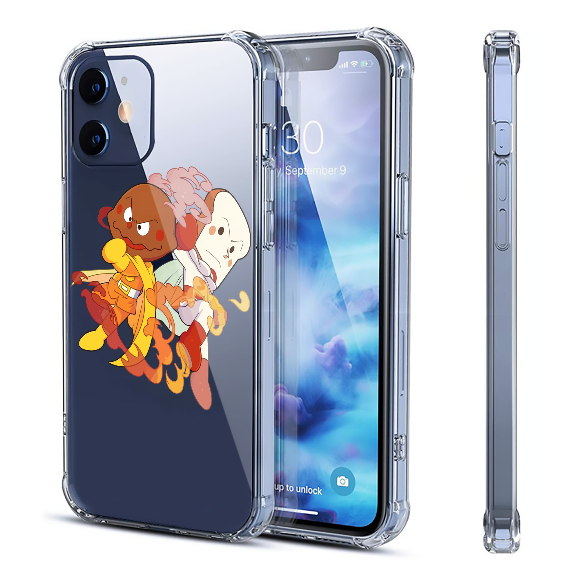 （画像用） アンパンマン Anpanman 【iPhone 12シリーズ対応】透明スマホケース（クリアソフトケース）